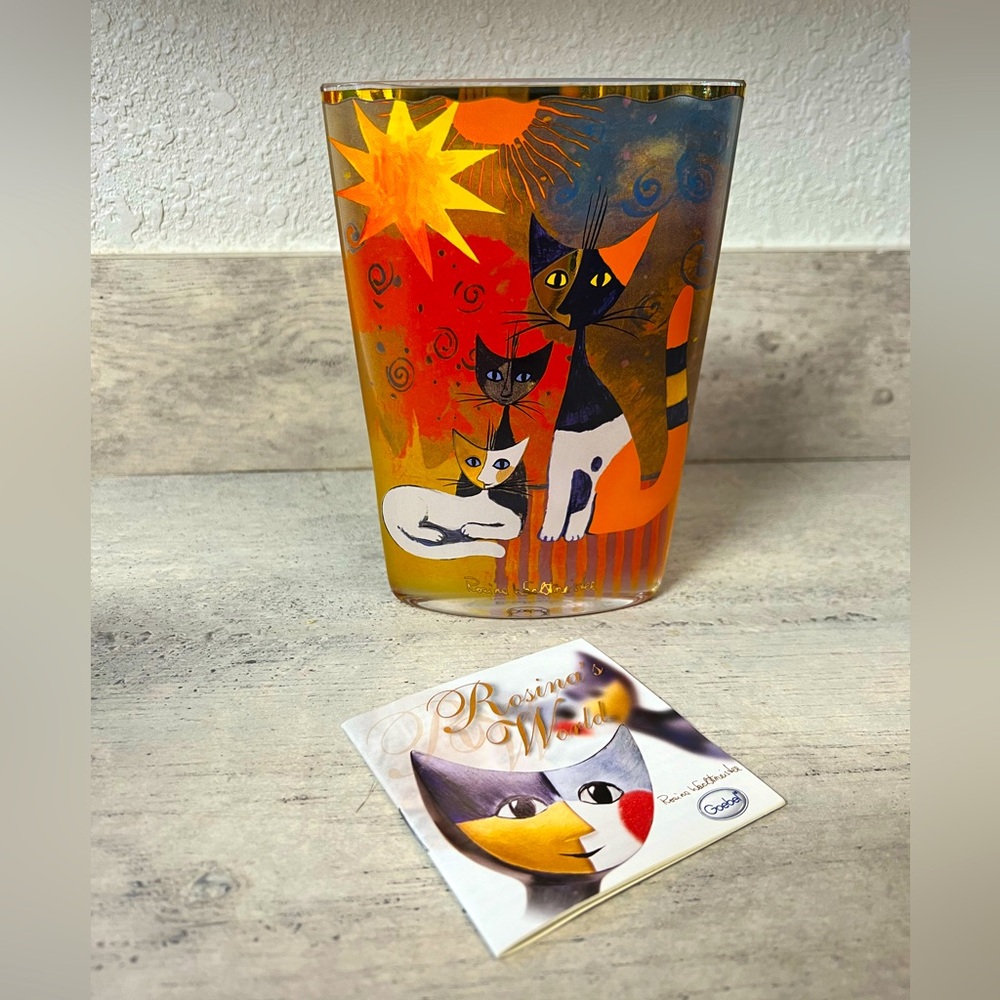 *SOLD* Rosina Wachtmeister “Happy Family Life” Glass Vase by Goebel w/ Box